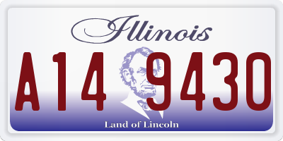 IL license plate A149430