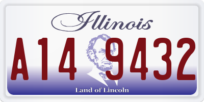 IL license plate A149432