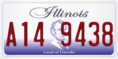IL license plate A149438