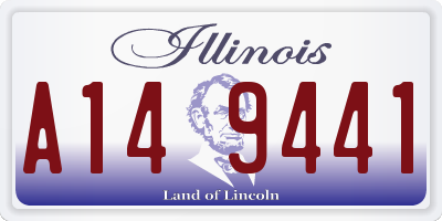 IL license plate A149441