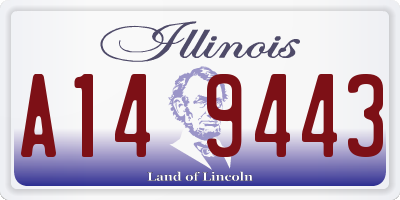 IL license plate A149443