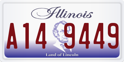 IL license plate A149449