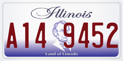 IL license plate A149452