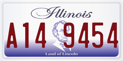 IL license plate A149454
