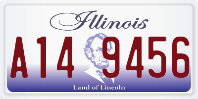 IL license plate A149456