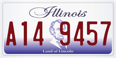 IL license plate A149457
