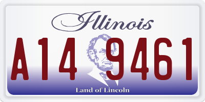 IL license plate A149461