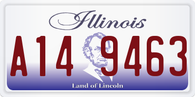 IL license plate A149463