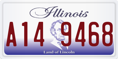 IL license plate A149468
