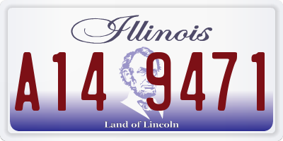 IL license plate A149471