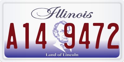 IL license plate A149472