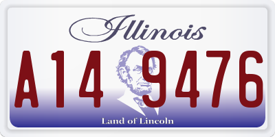 IL license plate A149476