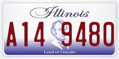 IL license plate A149480