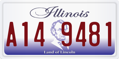 IL license plate A149481
