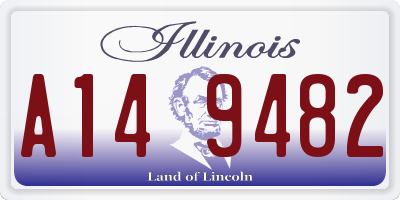 IL license plate A149482