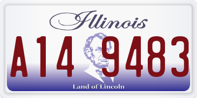 IL license plate A149483