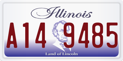 IL license plate A149485