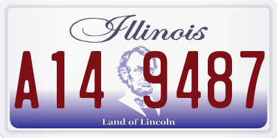 IL license plate A149487