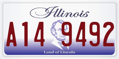 IL license plate A149492