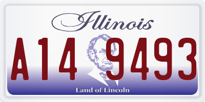 IL license plate A149493