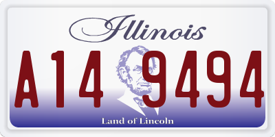 IL license plate A149494