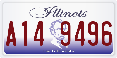 IL license plate A149496