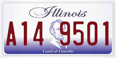 IL license plate A149501