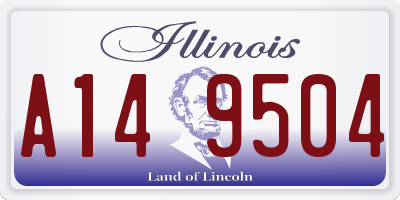 IL license plate A149504