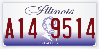 IL license plate A149514