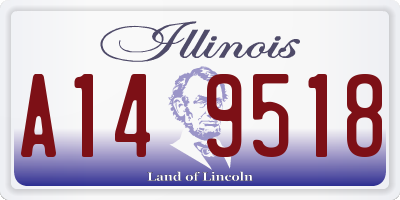 IL license plate A149518