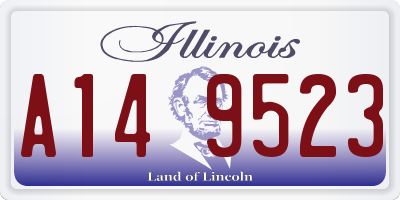 IL license plate A149523