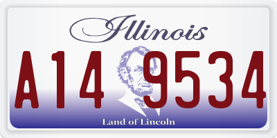 IL license plate A149534