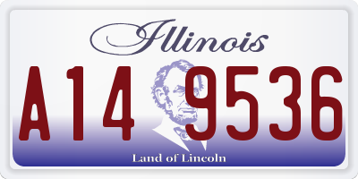 IL license plate A149536