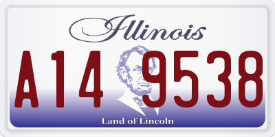 IL license plate A149538