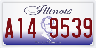 IL license plate A149539