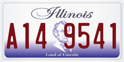 IL license plate A149541