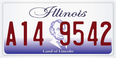 IL license plate A149542