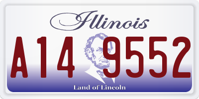 IL license plate A149552