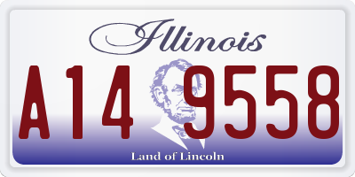 IL license plate A149558