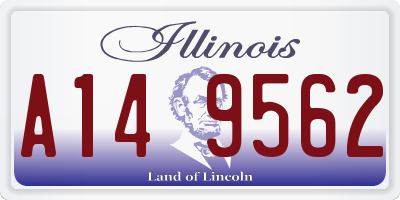 IL license plate A149562