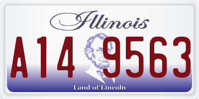 IL license plate A149563
