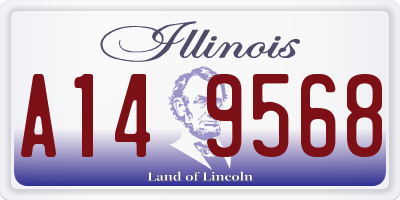 IL license plate A149568