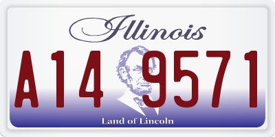 IL license plate A149571