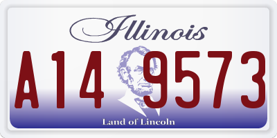 IL license plate A149573
