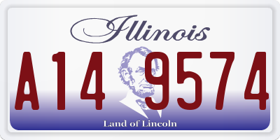 IL license plate A149574