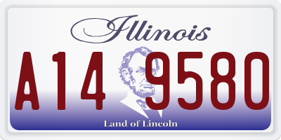 IL license plate A149580