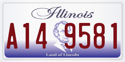 IL license plate A149581