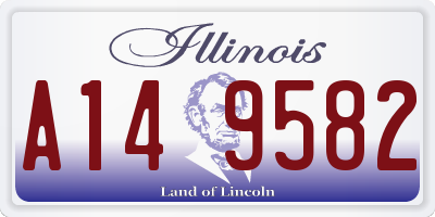 IL license plate A149582