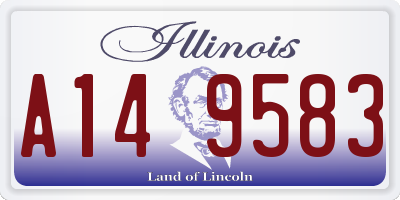 IL license plate A149583