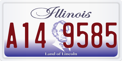 IL license plate A149585